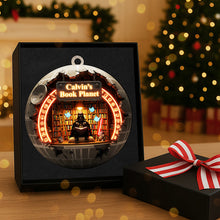 Load image into Gallery viewer, Dive into Imagination with Calvin&#39;s Book Planet - Personalized Acrylic Ornament for Christmas Gifts Ornament PopCulturePrints
