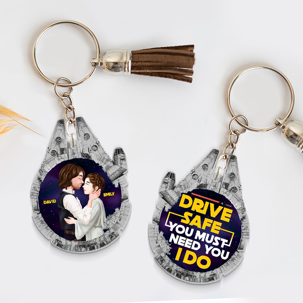 Personalized Drive Safe Keychain for Couples Keychains PopCulturePrints