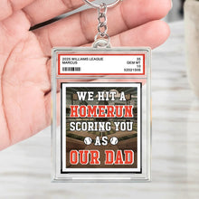 Load image into Gallery viewer, &quot;Hit a Homerun with Personalized Touch!&quot; - Baseball Sport Card Slab Keychain - Gift for Dad, Grandpa &amp; Sports Lovers Acrylic Keychain PopCulturePrints
