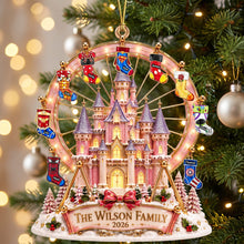 Load image into Gallery viewer, Christmas Castle Family Ornament - A Magical Personalized Gift for Family Celebrations
