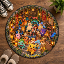 Load image into Gallery viewer, “Celebrate 30 Years of Adventure!” - Personalized Round Mat - Perfect Gift for Pokemon Lovers
