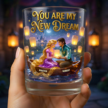 Load image into Gallery viewer, You Are My New Dream - Personalized Fairytale Couple Glass - Perfect Gift for Romantic Occasions Glass PopCulturePrints
