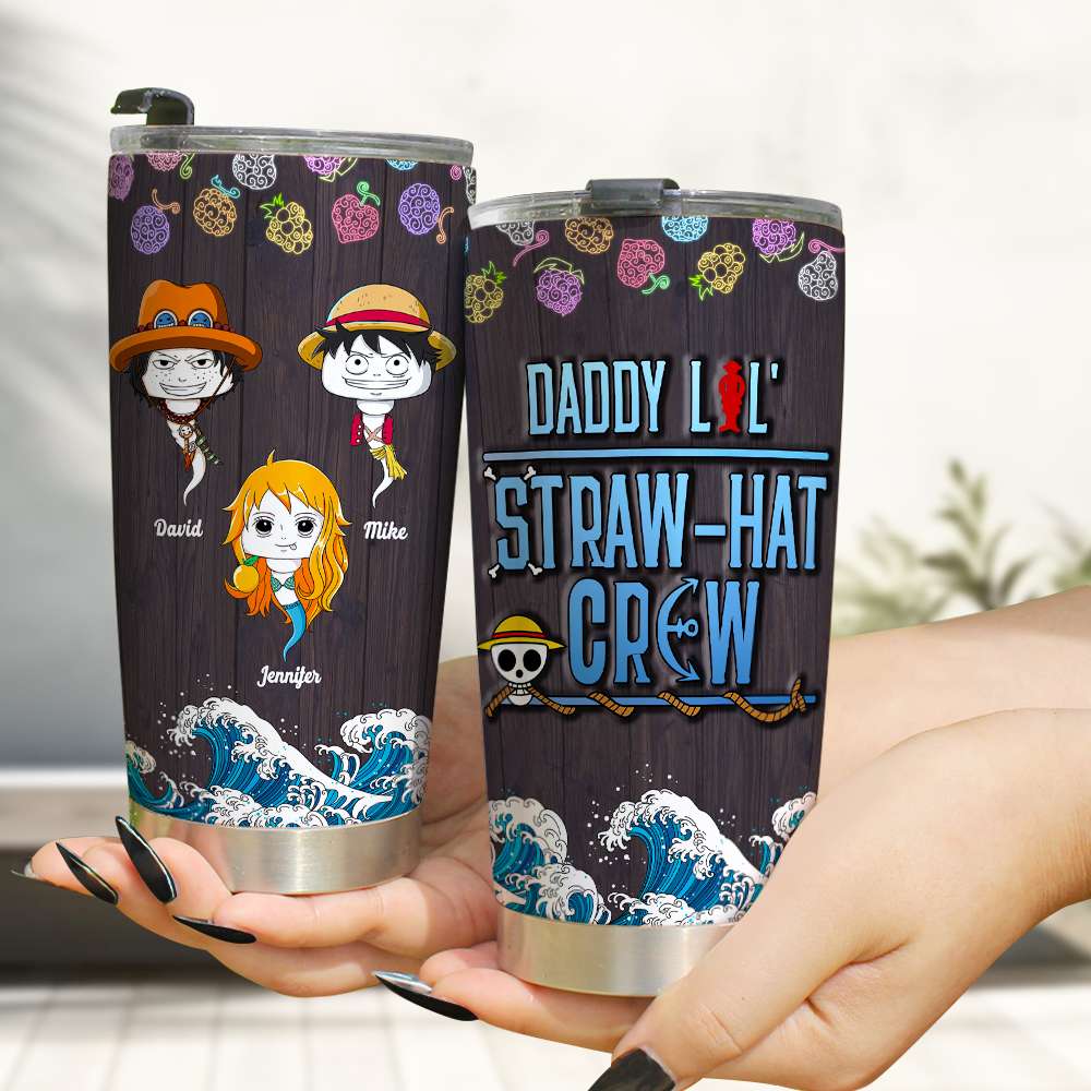 Personalized Straw Hat Crew Dad Tumbler