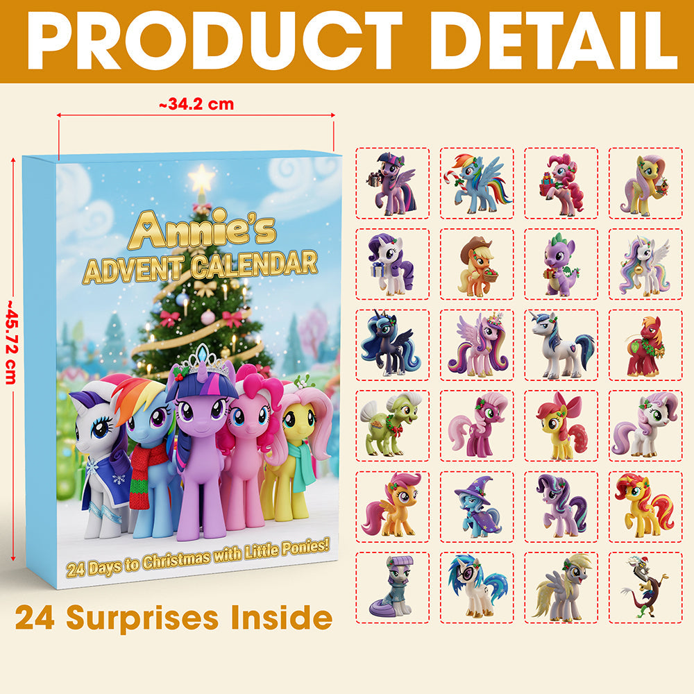 “Count Down the Joy!” - Personalized Christmas Advent Calendar - Gift for Kids, Fans of Animation, Magical Creatures Advent Calendar PopCulturePrints
