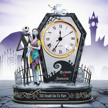 Load image into Gallery viewer, Till Death Do Us Part - Spooky Couple Desk Clock Plaque - Personalized Gifts for Couples Clock Plaques PopCulturePrints
