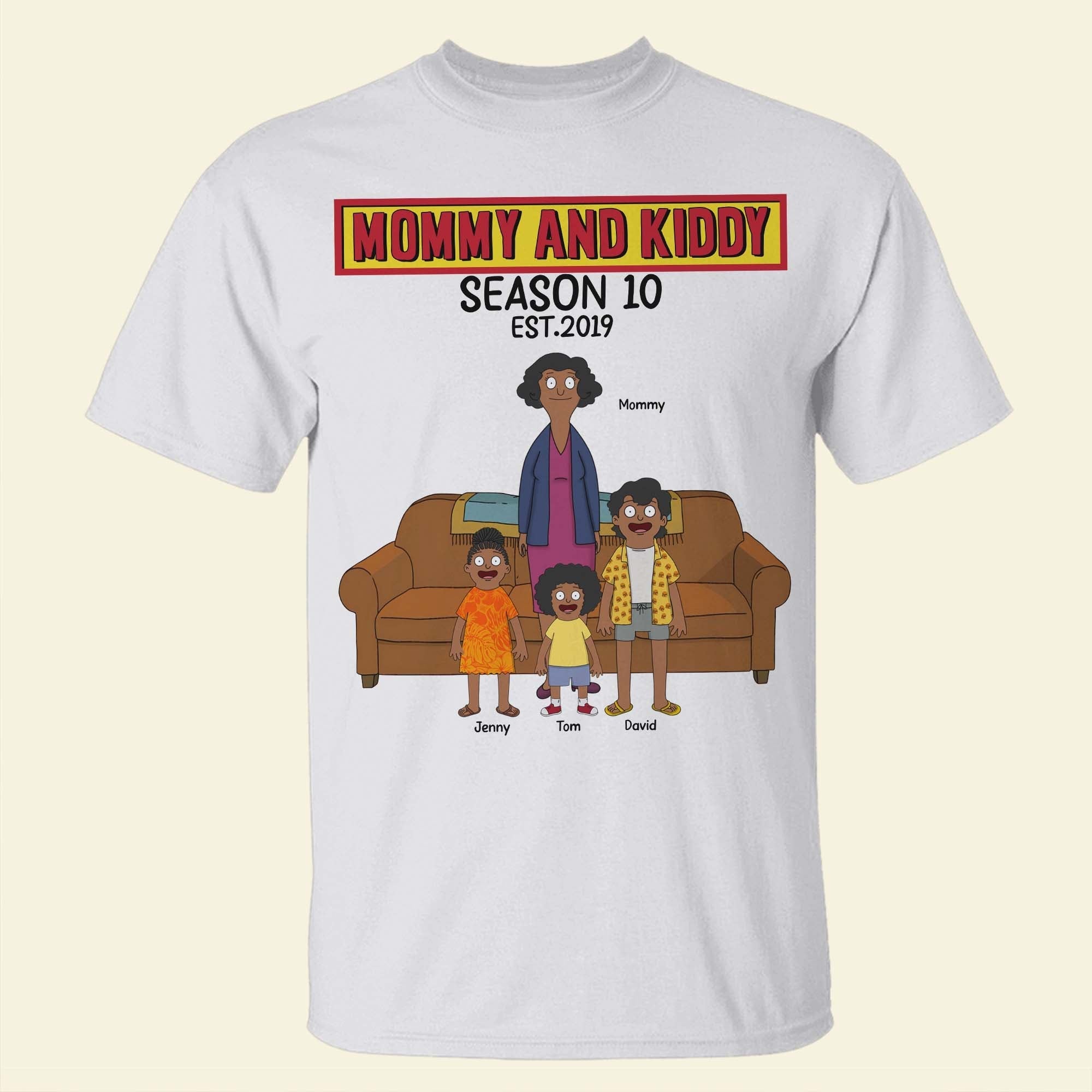 "Celebrate Every Moment with Love - Personalized Mommy and Kiddy Shirt for Mom, Grandma, and Loved Ones!" Shirts PopCulturePrints
