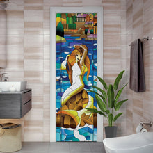 Load image into Gallery viewer, Mermaid Stained Glass Door Cover - Perfect Gift for Movie &amp; Book Lovers
