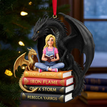 Load image into Gallery viewer, &quot;Celebrate the Magic of Reading&quot; - Personalized Book Lovers Christmas Ornament - Perfect Gift for Bookworms, Readers, and Fantasy Lovers Ornament PopCulturePrints
