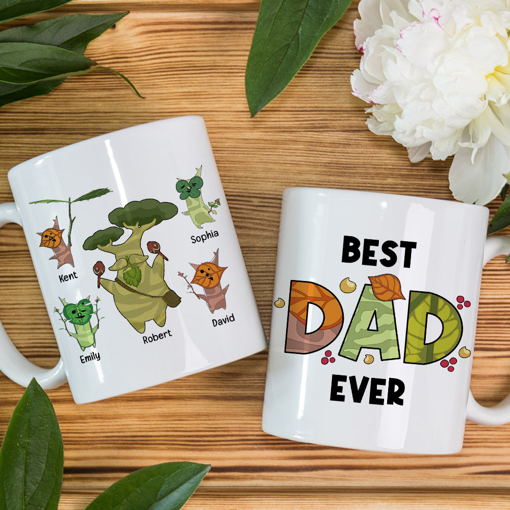 Personalized 'Best Dad Ever' Forest Friends Coffee Mug