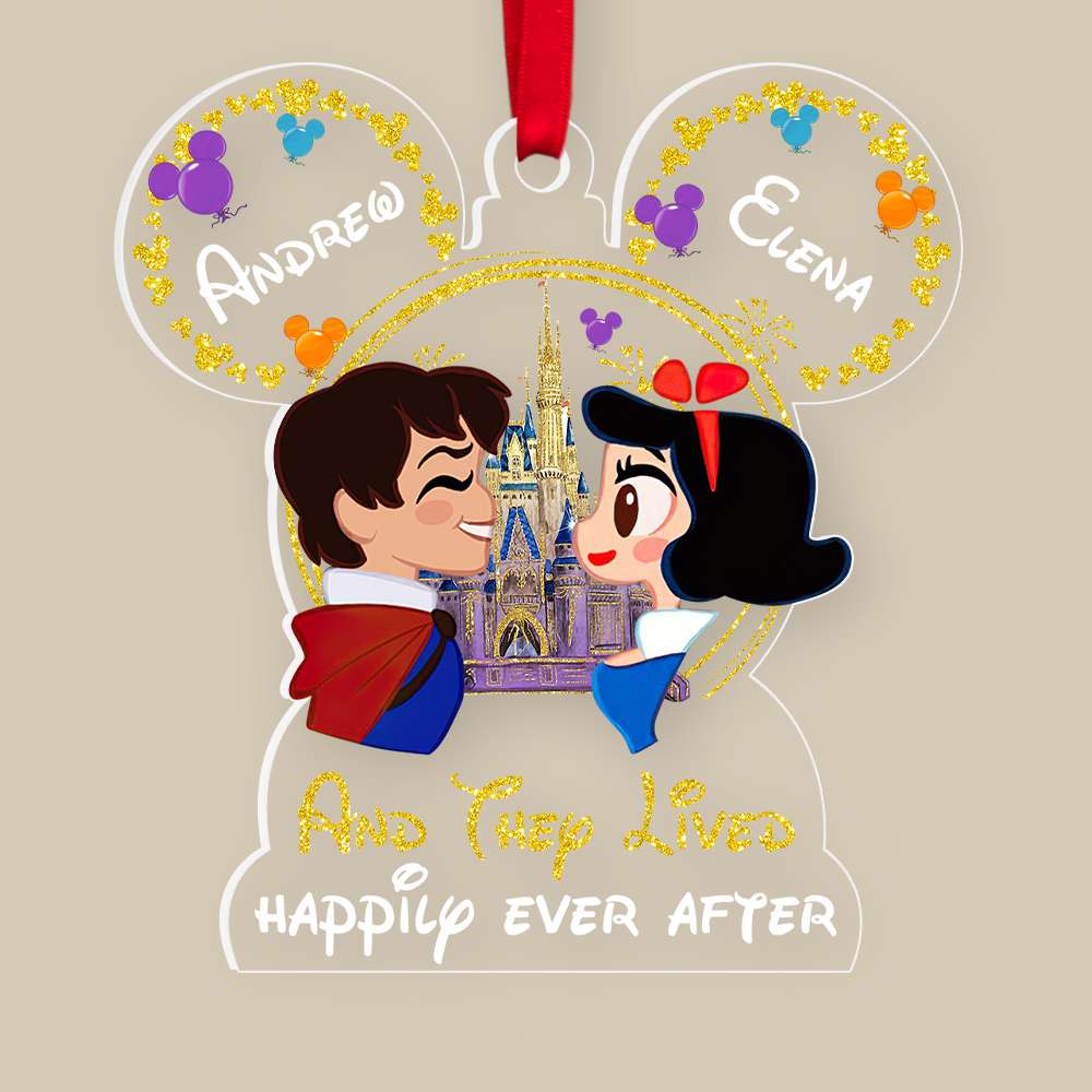 Personalized Fairy Tale Couple Ornament - Happily Ever After | Valentine's Day Gifts Ornament PopCulturePrints