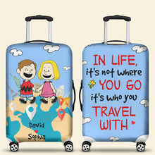 Load image into Gallery viewer, Personalized Cartoon Travel Luggage Covers for Couples
