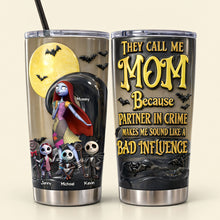 Load image into Gallery viewer, They Call Me Mom Because - Spooky Mom And Kids 20oz Tumbler - Personalized Mother's Day Gift Tumbler Cup PopCulturePrints
