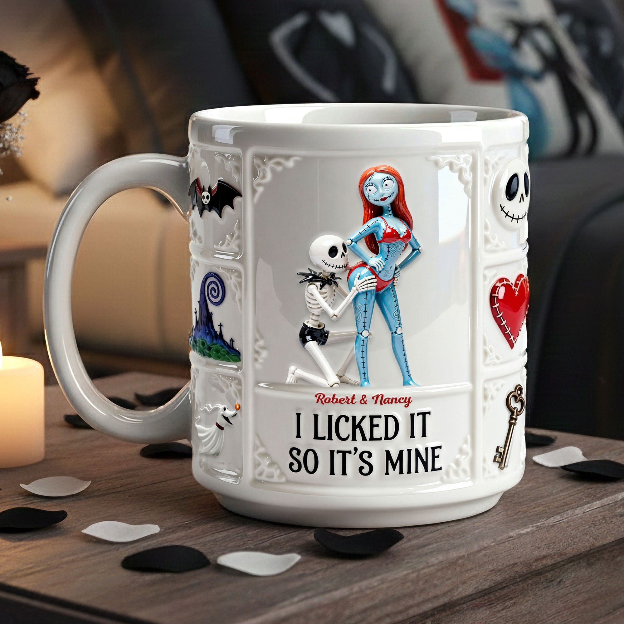 I Licked It So It’s Mine - Personalized Naughty Couple White Mug Coffee Mug PopCulturePrints