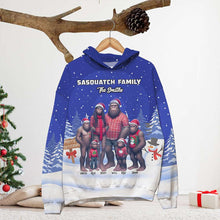 Load image into Gallery viewer, Personalized Sasquatch Family Christmas Hoodie
