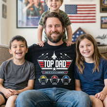 Load image into Gallery viewer, “Top Dad, Dad of 3 Little Wingmen” - Personalized Shirt for Dad - Perfect Gift for Father's Day, Grandpa, and More! Shirts PopCulturePrints
