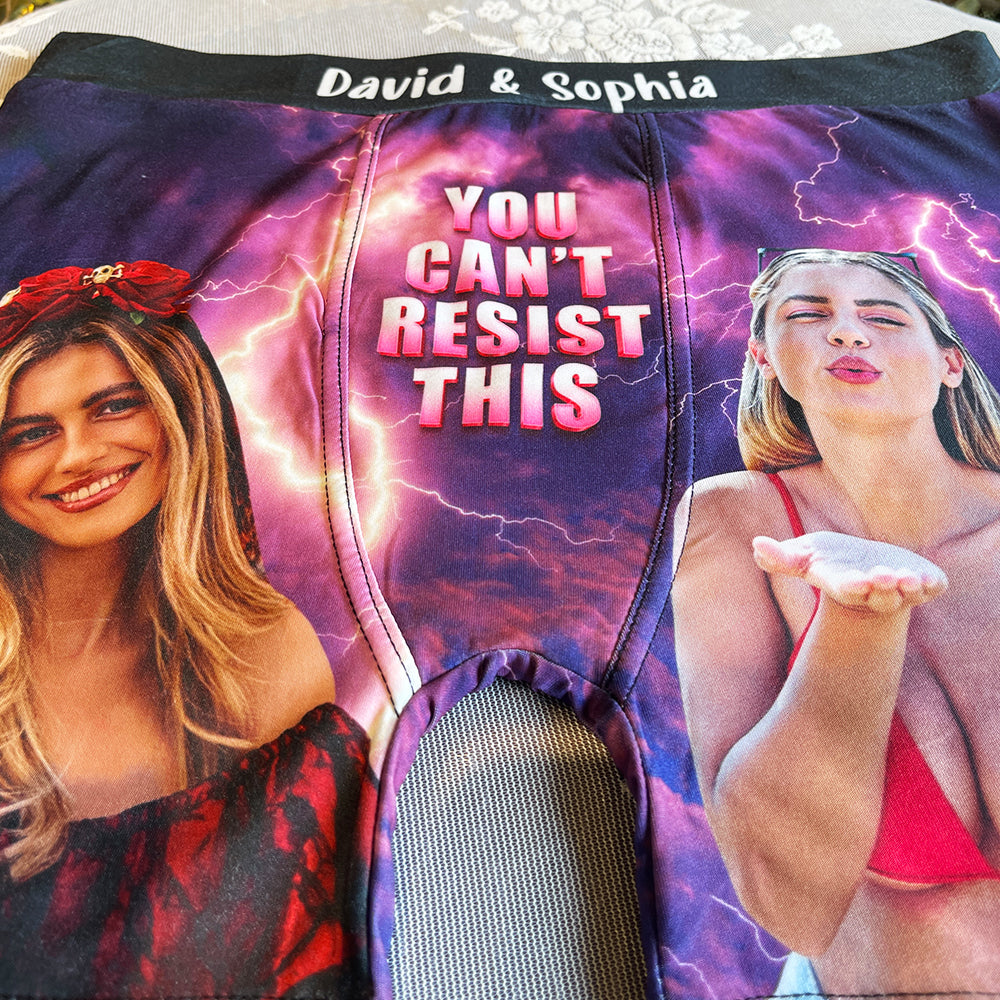 Personalized Couple Boxer: You Can't Resist! Boxer Briefs PopCulturePrints
