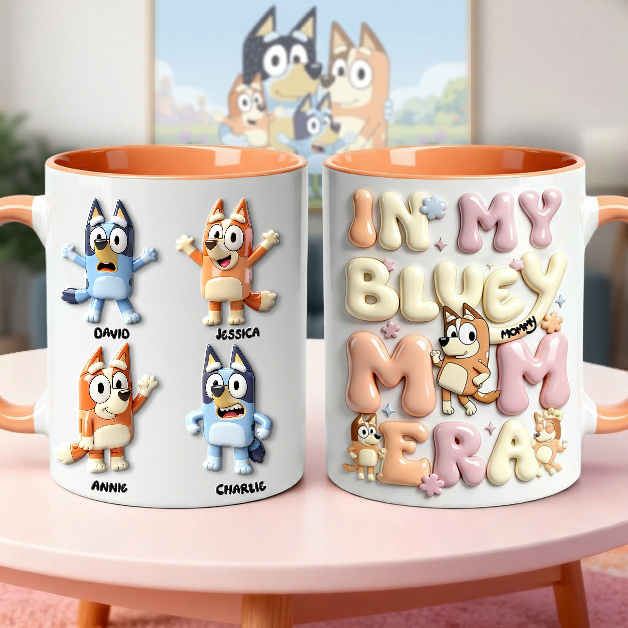 In My Bluey Mom Era - Personalized Mug for Moms and Grandmas Coffee Mug PopCulturePrints
