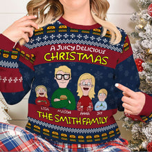 Load image into Gallery viewer, Personalized Family Movie Lover Christmas Sweatshirt Ugly Christmas Sweater PopCulturePrints

