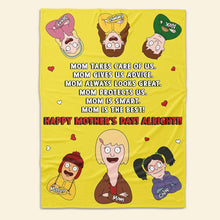 Load image into Gallery viewer, “Mom is the Best! Happy Mother&#39;s Day!” - Personalized Blanket for Moms, Grandmas, and More Blanket PopCulturePrints
