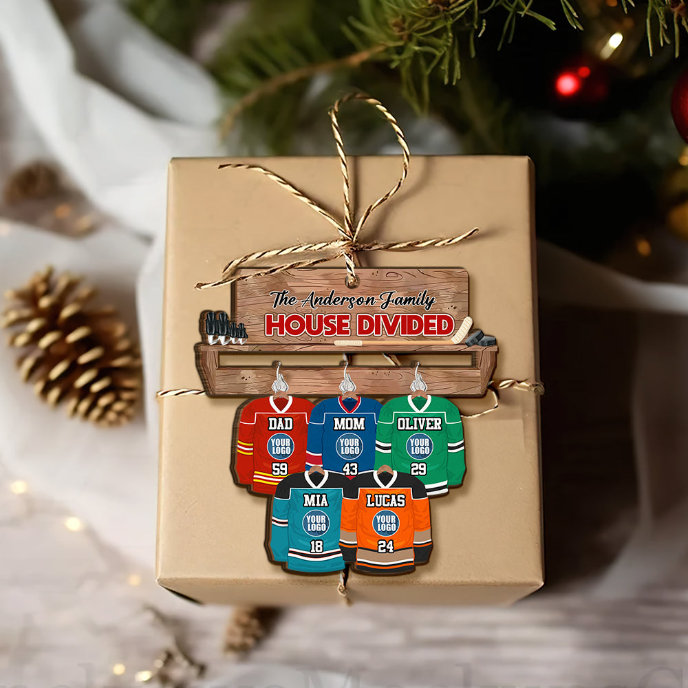 Personalized Ice Hockey Family Christmas Ornament Ornament PopCulturePrints