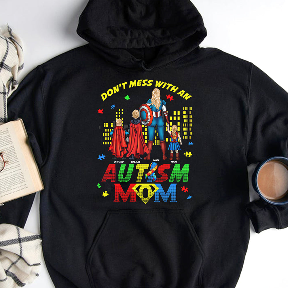 Don't Mess With An Autism Mom - Personalized Gifts for Mom Shirts PopCulturePrints