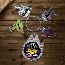 Load image into Gallery viewer, Galactic Dad Personalized Keychain Keychains PopCulturePrints
