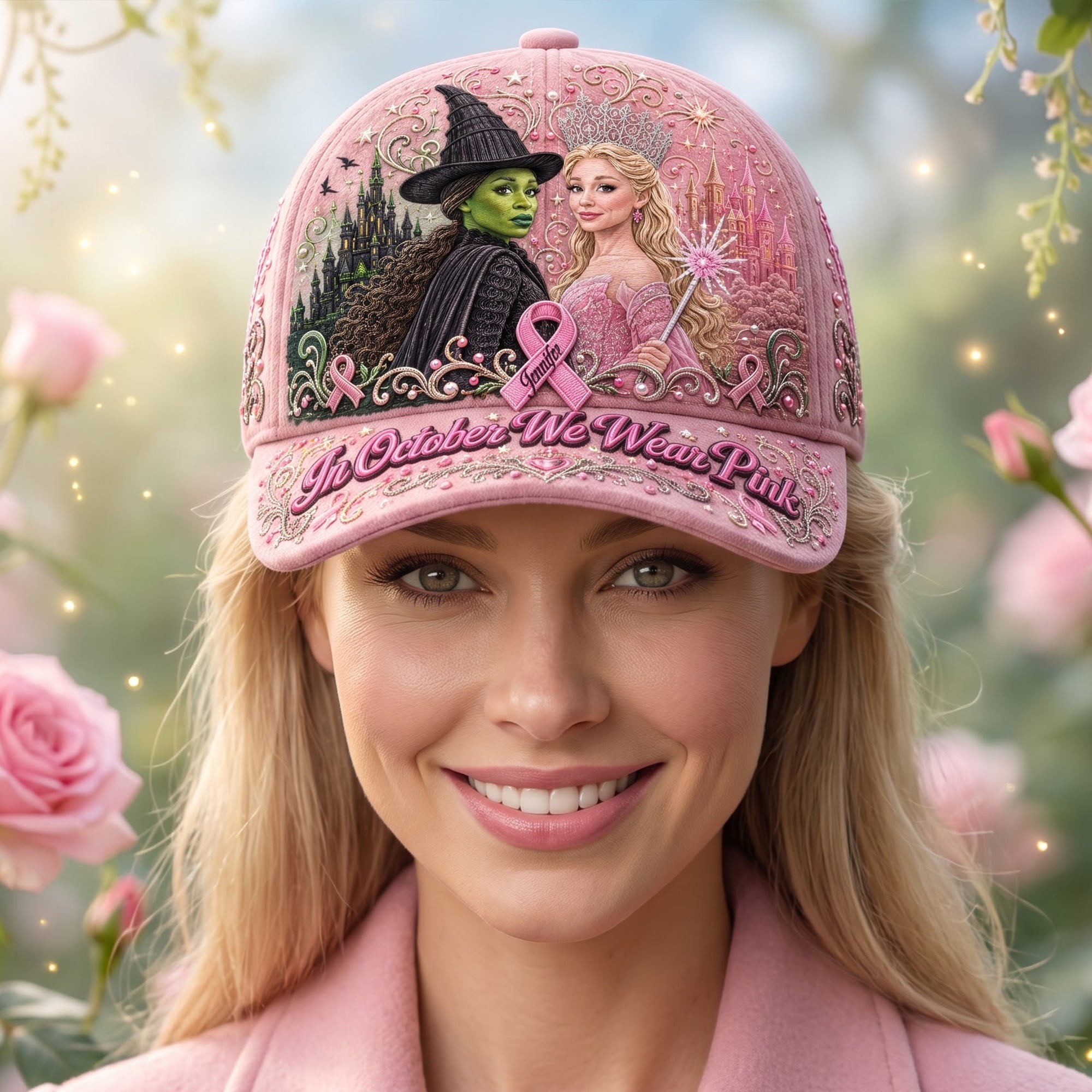 In October We Wear Pink - Customizable Pink Spell Strength Classic Cap Caps PopCulturePrints