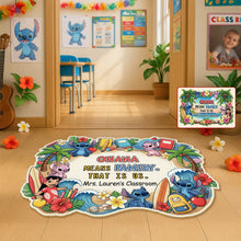 Load image into Gallery viewer, “Ohana Means Family – That Is Us” - Personalized Teacher Back To School Doormat - Unique Gift for Teachers Doormat PopCulturePrints
