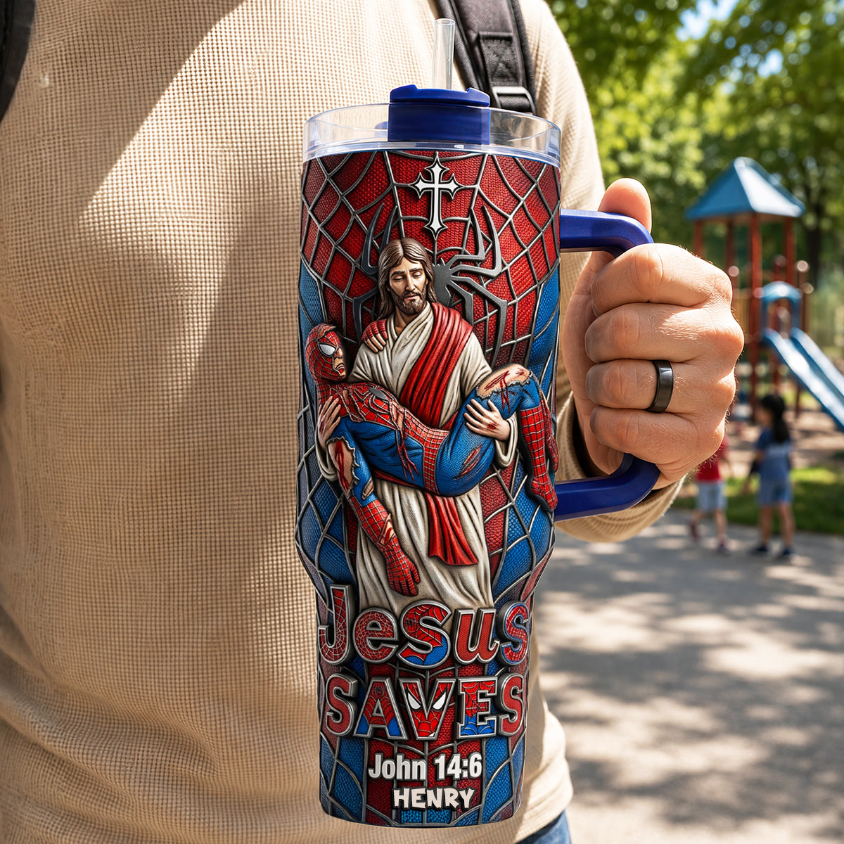 “Jesus Saves” - Personalized 40oz Tumbler for Christians