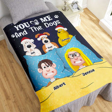 Load image into Gallery viewer, Custom Movie Lover Blanket for Couples &amp; Dogs - Valentine&#39;s Day Gifts Blanket PopCulturePrints
