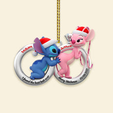 Load image into Gallery viewer, I Found the Best Butt Ever - Personalized Alien Couple Christmas Ornament Ornament PopCulturePrints
