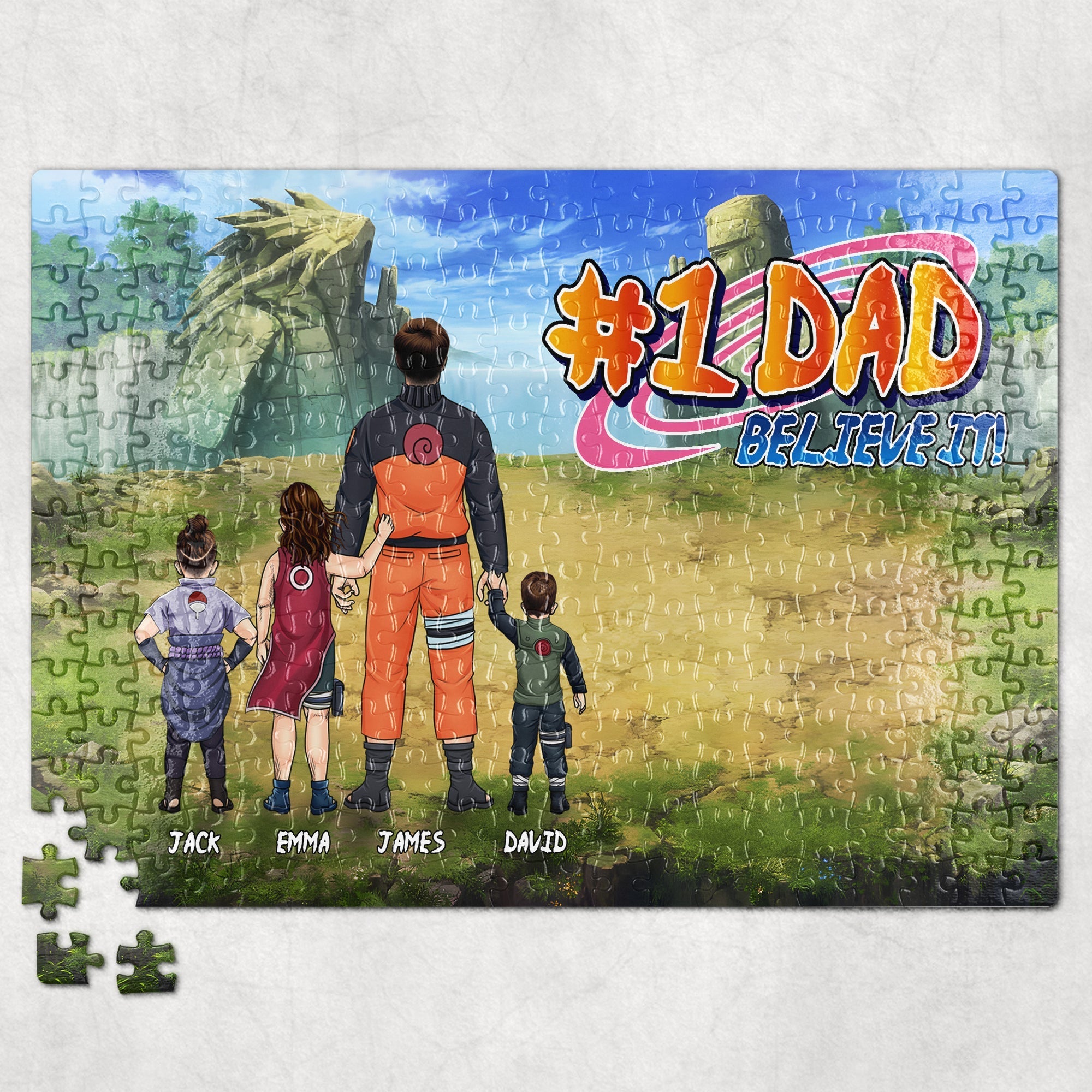 #1 Dad Believe It! Personalized Jigsaw Puzzle - Perfect Custom Gift for Dad