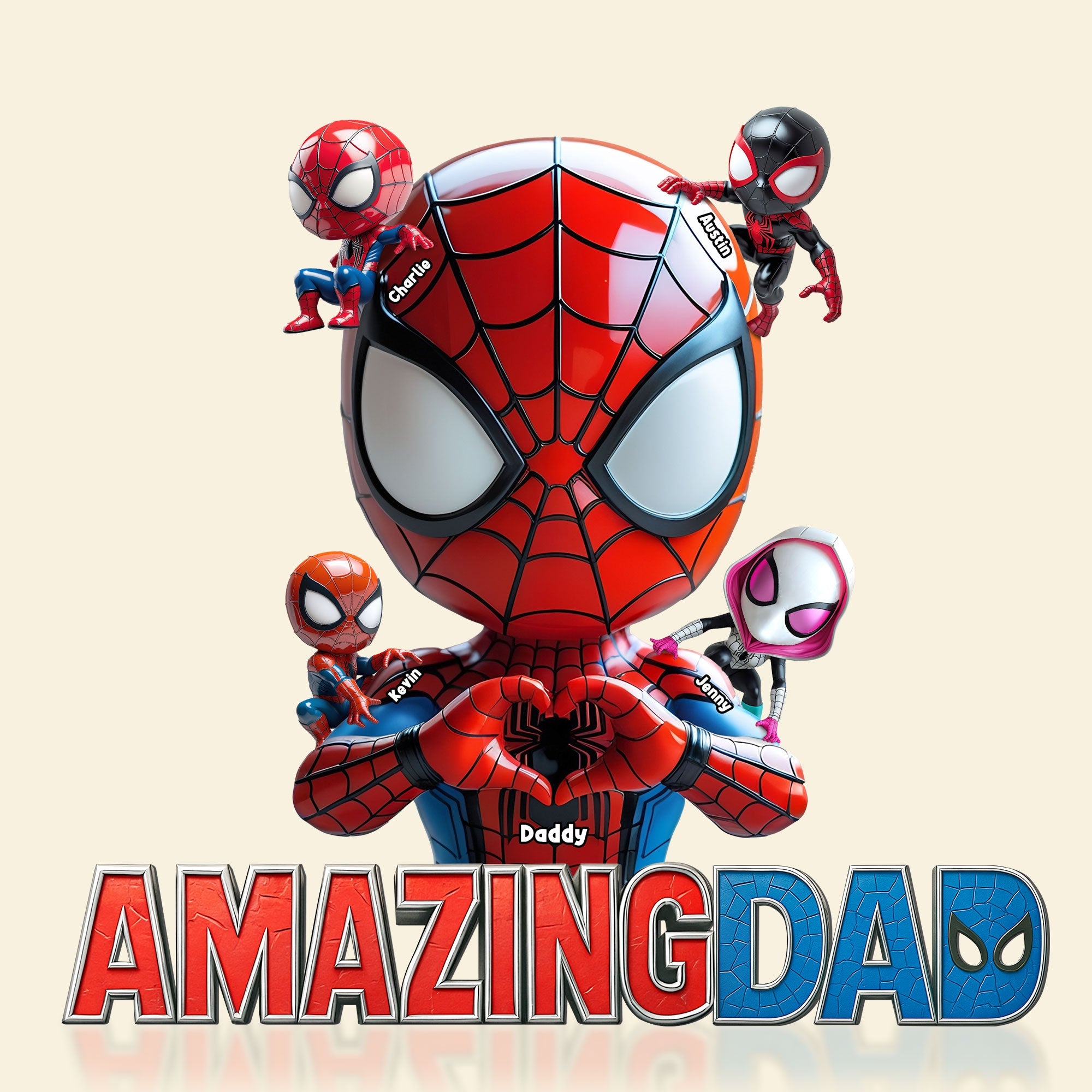 “Swing Into Joy” - Amazing Spider Plaque Personalized Gift for Dad - Perfect for Father's Day, Gift for Grandpa Shaped Plaques PopCulturePrints