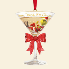 Load image into Gallery viewer, Merry Drunk I&#39;m Christmas - Personalized Funny Christmas Ornament for Drinking Lovers Ornament PopCulturePrints
