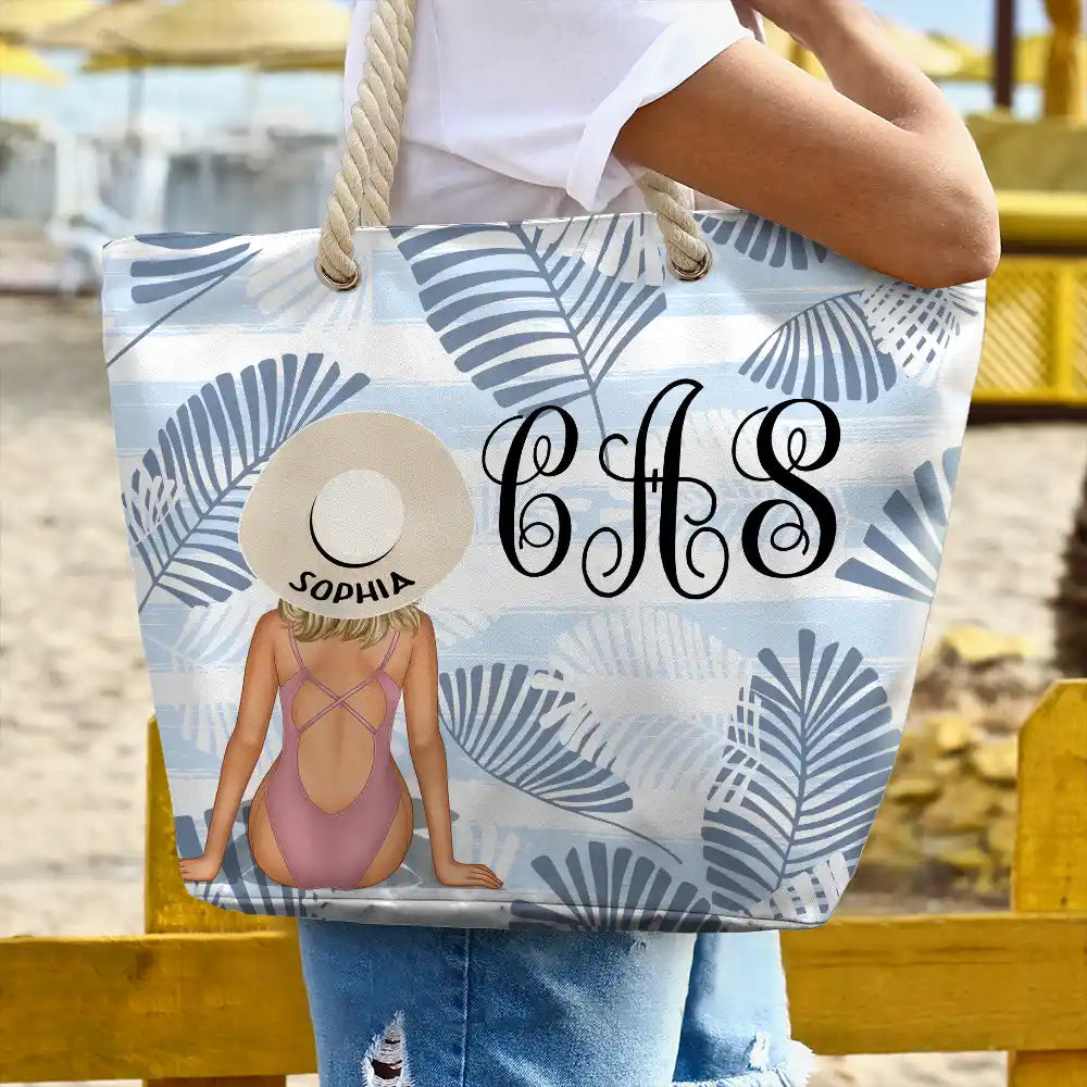 “Sandy Days Await!” – Personalized Beach Bag for Unique Girls' Beach Trips Beach Bag PopCulturePrints