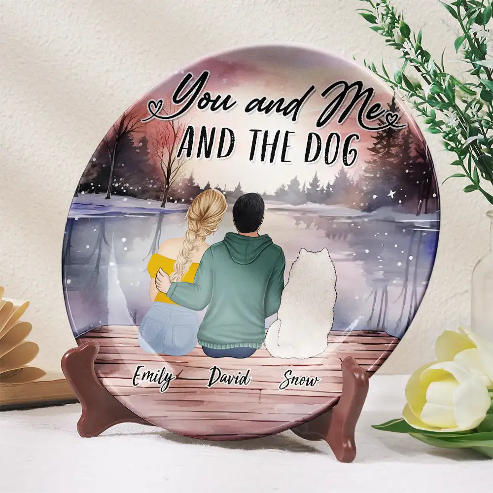 You And Me And The Dogs - Custom Personalized Ceramic Plate Ceramic Plate PopCulturePrints
