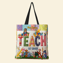Load image into Gallery viewer, Teaching is a Work of Heart - Cute Teacher Tote Bag, Personalized Gift for Educators and Special Occasions Tote Bags PopCulturePrints
