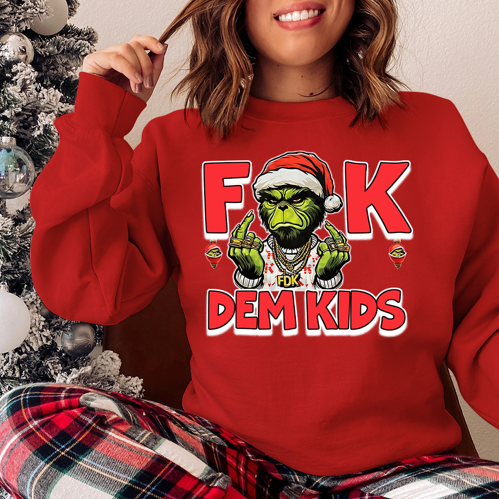 Humorous Grinch-Inspired Christmas Sweatshirt