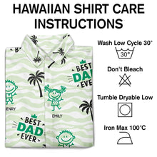 Load image into Gallery viewer, “Best Dad Ever” – Personalized Hawaiian Shirt - Perfect Gift for Dads and Grandpas Hawaiian Shirt PopCulturePrints
