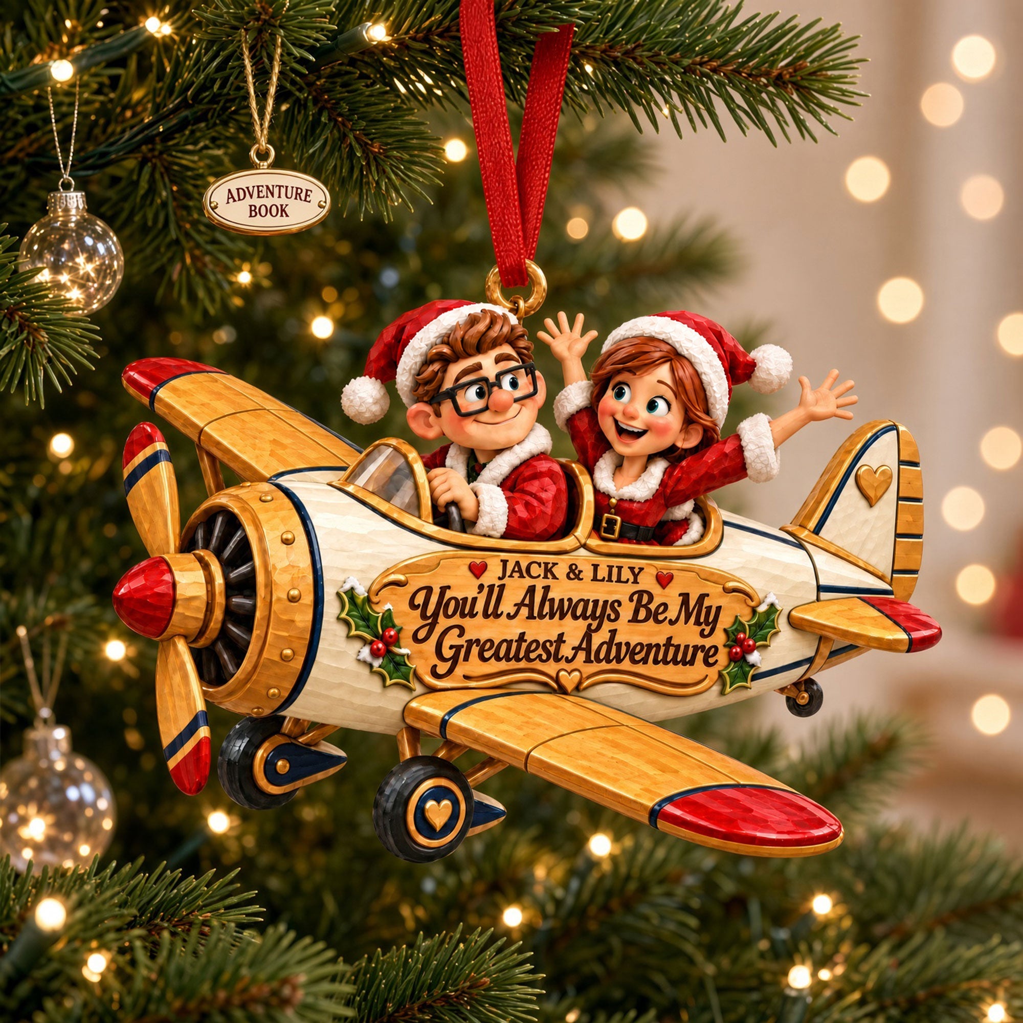 You'll Always Be My Greatest Adventure - Personalized Acrylic Ornament for Couples