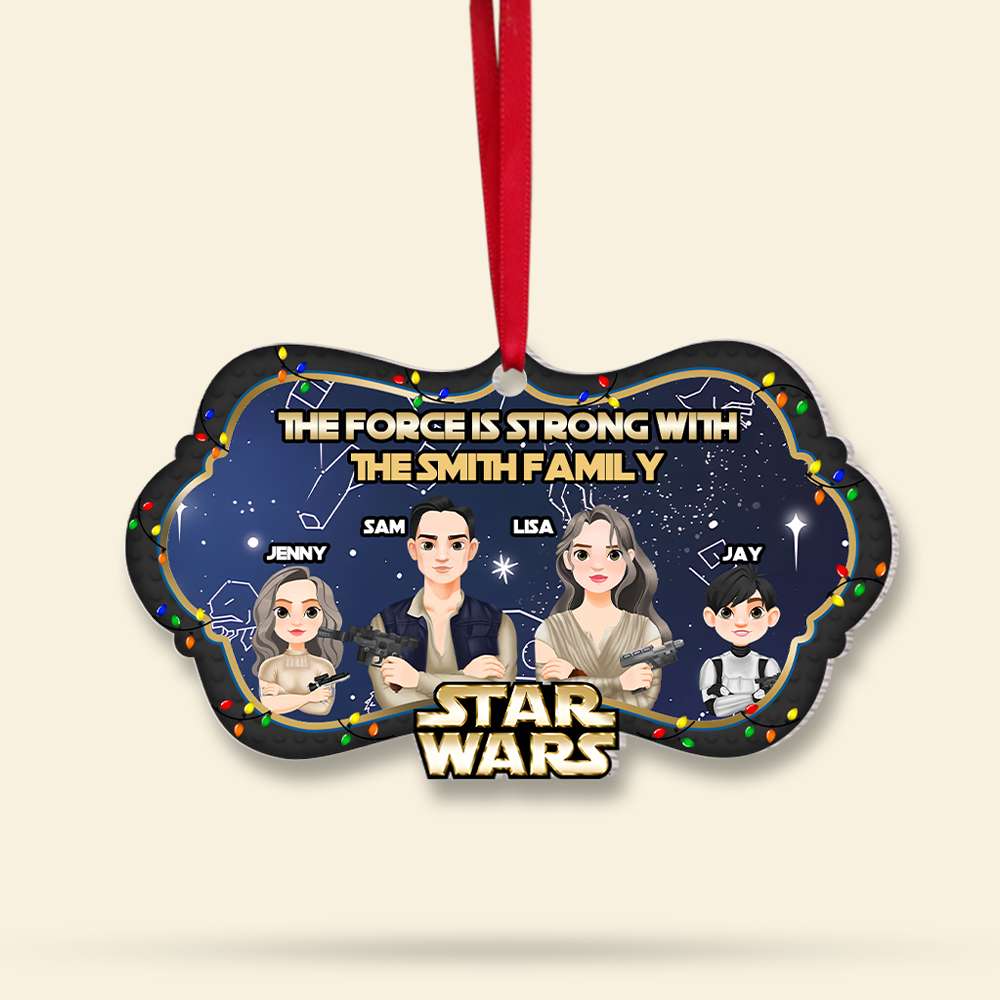 Star Wars Family Christmas Ornament: Personalized Acrylic Gift Ornament PopCulturePrints