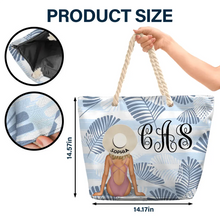 Load image into Gallery viewer, “Sandy Days Await!” – Personalized Beach Bag for Unique Girls' Beach Trips Beach Bag PopCulturePrints
