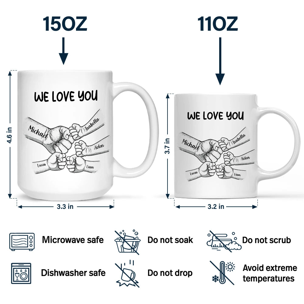 The Best Dad The Man The Myth - Personalized Mug for Dad & Grandpa Mug PopCulturePrints