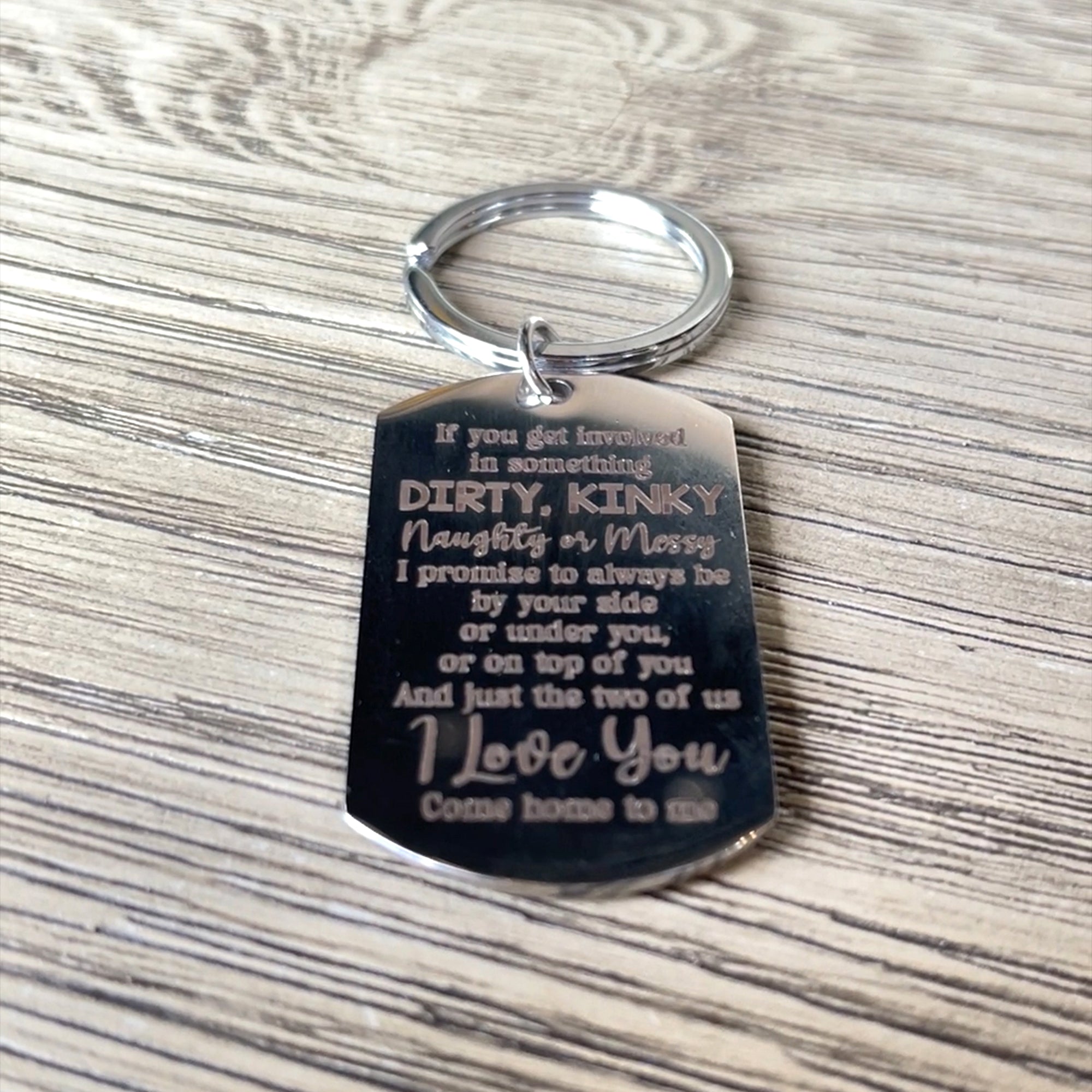 Personalized Partner in Crime Keychain - Customized Engraved Stainless Steel Gift Keychains PopCulturePrints