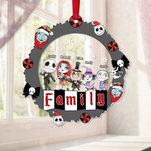 Load image into Gallery viewer, Personalized Spooky Family Christmas Ornament Ornament PopCulturePrints
