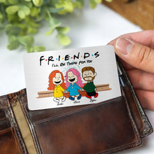 Load image into Gallery viewer, Personalized Aluminum Wallet Card - Cartoon Friends Holding Hands Gift Wallet Card PopCulturePrints
