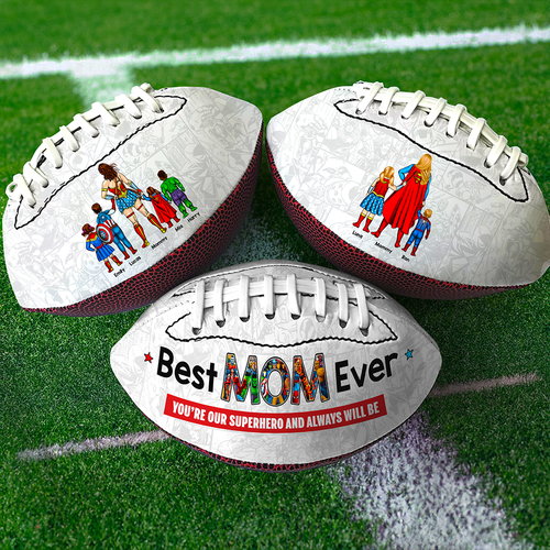 You're Our Superhero - Personalized Gift for Mom - Best MOM Ever American Football American Football PopCulturePrints