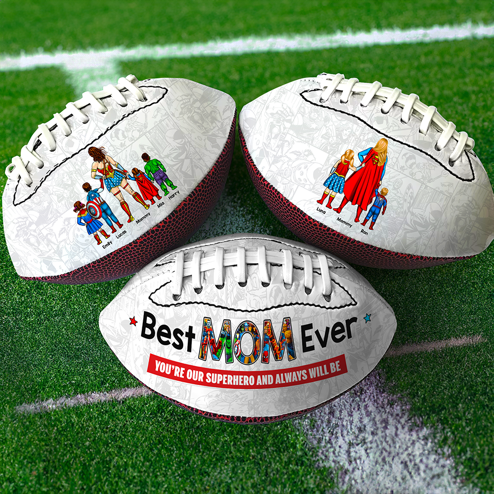 You're Our Superhero - Personalized Gift for Mom - Best MOM Ever American Football American Football PopCulturePrints