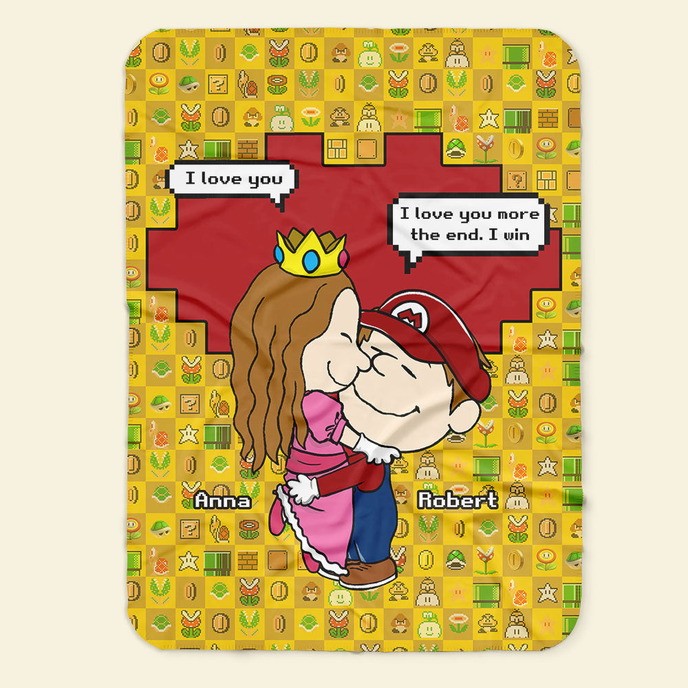 Personalized Mario Theme Couple Blanket Blanket PopCulturePrints