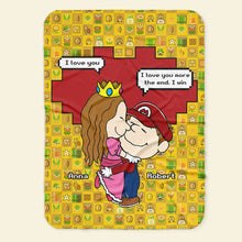 Load image into Gallery viewer, Personalized Mario Theme Couple Blanket Blanket PopCulturePrints
